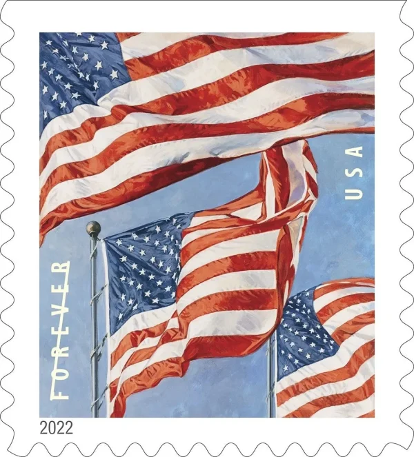 U.S Flag 2022 Forever Stamps Booklet Of 100