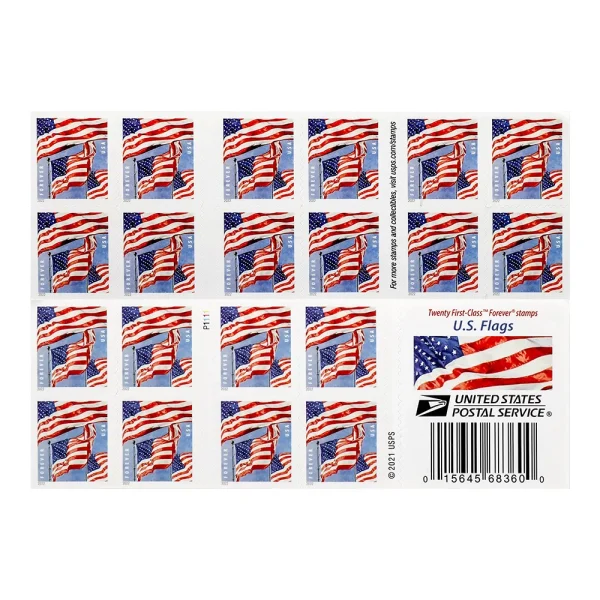 U.S Flag 2022 Forever Stamps Booklet Of 100