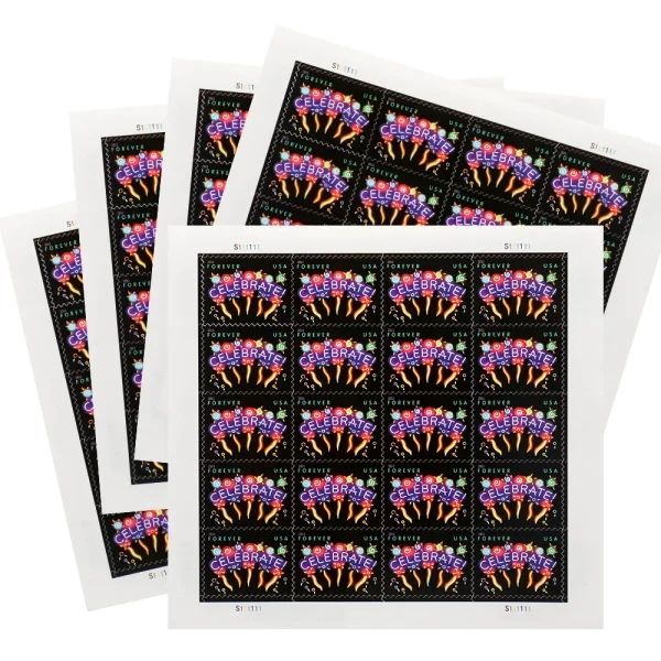 2011 "Neon Celebrate!" Forever Stamps 100pcs