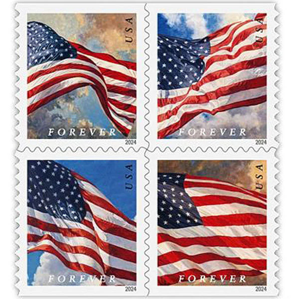 U.S Flag 2024 Forever Stamps Booklet Of 100