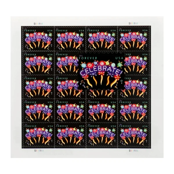 2011 "Neon Celebrate!" Forever Stamps 100pcs
