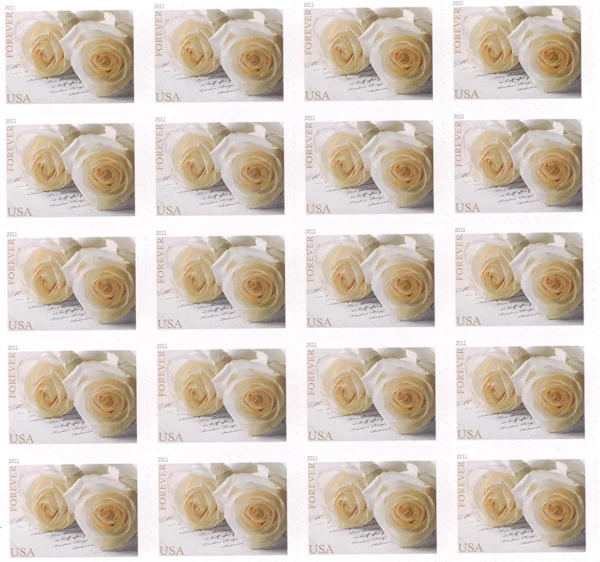 2011 "Wedding Roses" Forever Stamp 100pcs