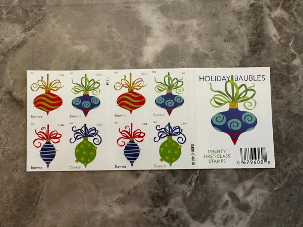 2011 "Holiday Baubles" Forever Stamps Booklets