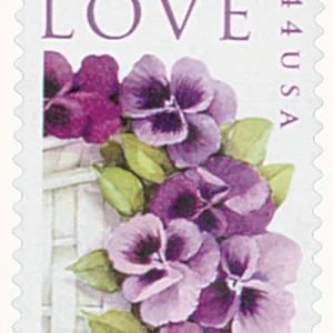 44c Love Series: Pansies in a Basket 2010 Stamps Sheets