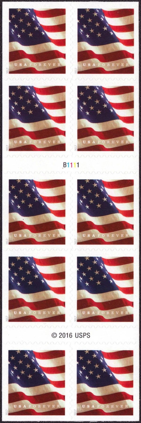 U.S Flag 2017 Forever Stamps Booklet Of 100