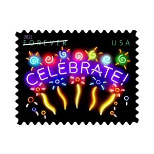 2011 "Neon Celebrate!" Forever Stamps 100pcs