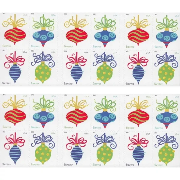2011 "Holiday Baubles" Forever Stamps Booklets