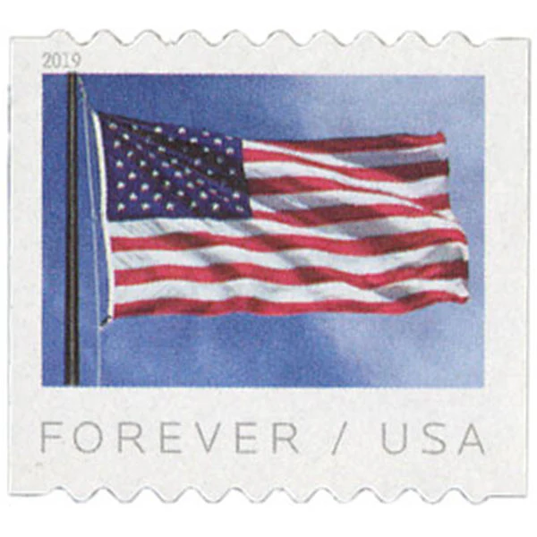 U.S Flag 2019 Forever Stamps Roll Of 100