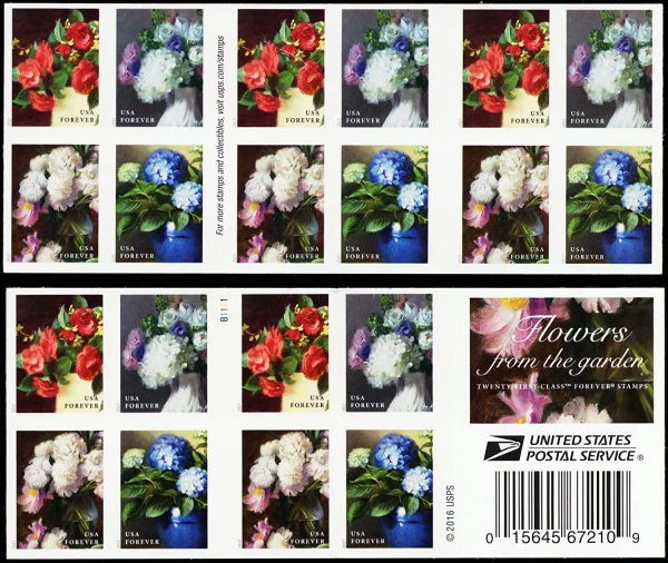 2017 "Flowers From The Garden" Forever Stamps 100pcs