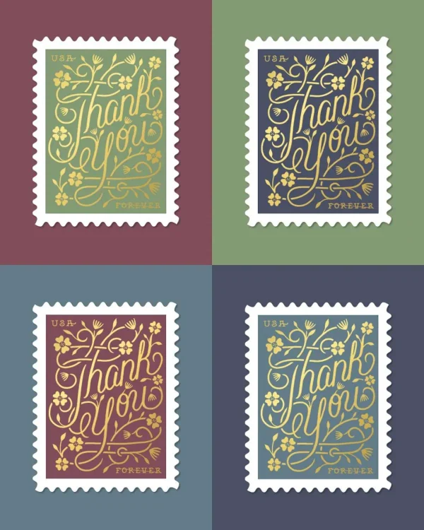 2020 "Thank You" Forever Stamps 100pcs