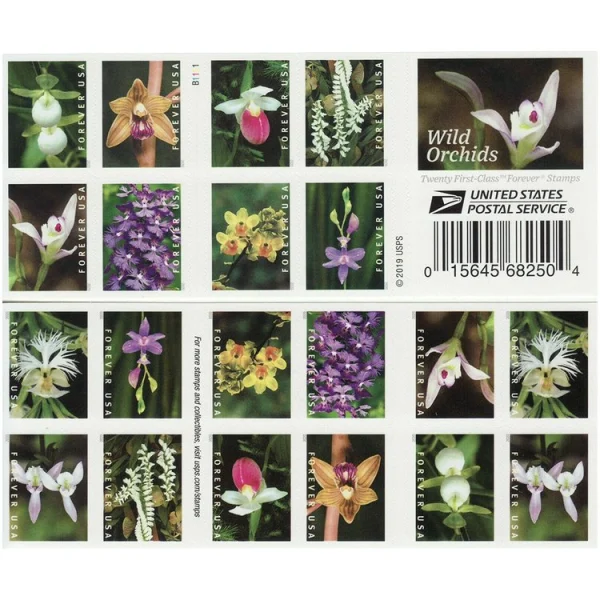2020 Wild Orchids Forever Stamps 100pcs
