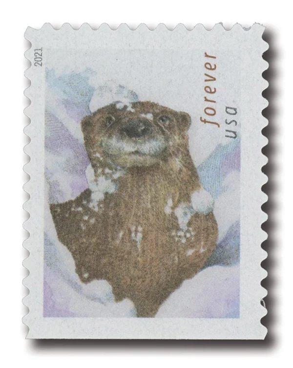 2021 “Otters in Snow” Forever Stamps 100pcs