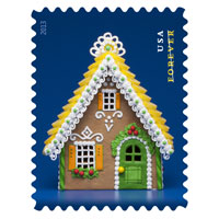 2013 "Gingerbread Houses" Forever Stamps 100pcs