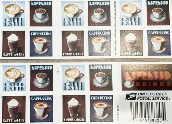 2021 "Espresso Drinks" Forever Stamps 100pcs