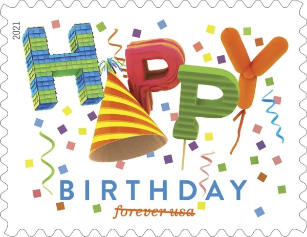 2021 "Happy Birthday" Forever Stamps 100pcs