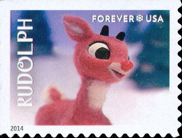 2014 "Rudolph the Red-Nosed Reindeer" Forever Stamps 100pcs