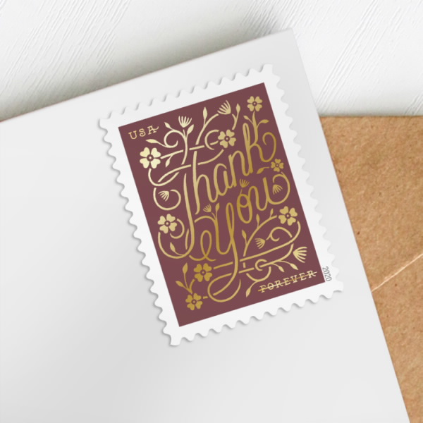 2020 "Thank You" Forever Stamps 100pcs