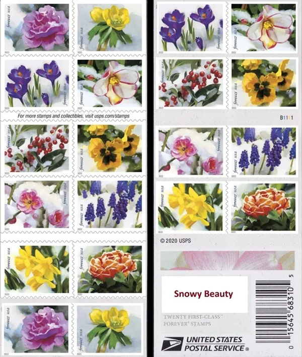 2022 "Snowy Beauty" Forever Stamps 100pcs