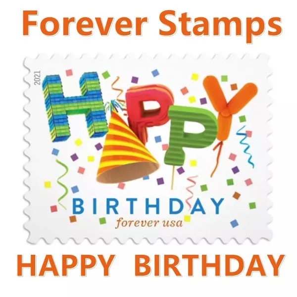 2021 "Happy Birthday" Forever Stamps 100pcs