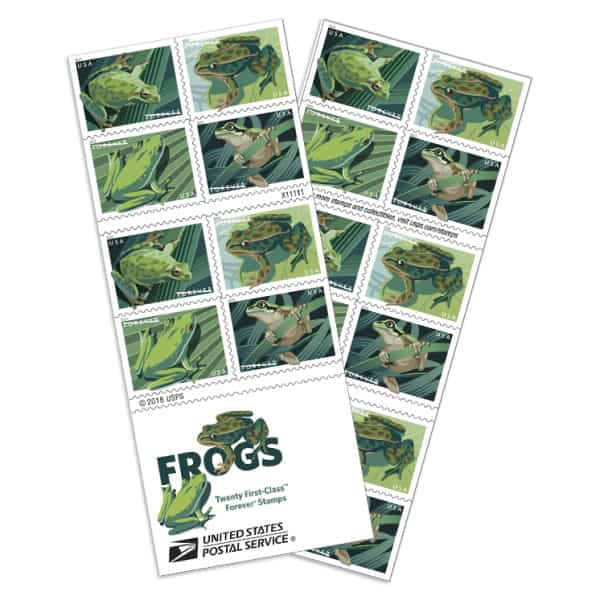 2019 "Frogs" Forever Stamps 100pcs