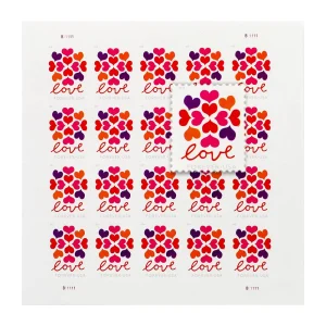 2019 "Hearts Blossom" Forever Stamps 100pcs