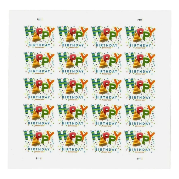 2021 "Happy Birthday" Forever Stamps 100pcs