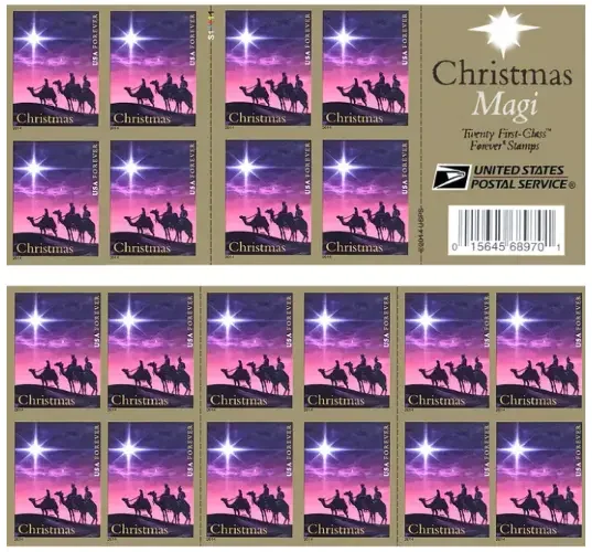2014 "Christmas Magi" Forever Stamps 100pcs