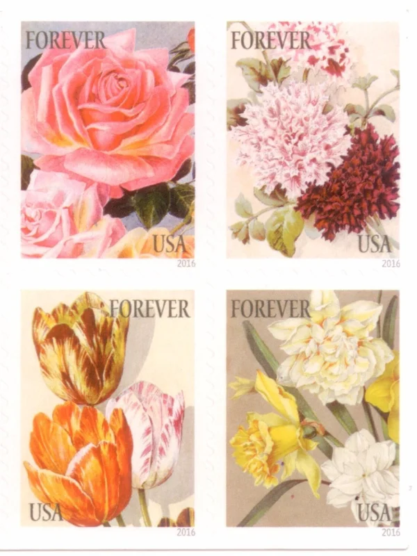 2016 "Botanical Art" Forever Stamps 100pcs