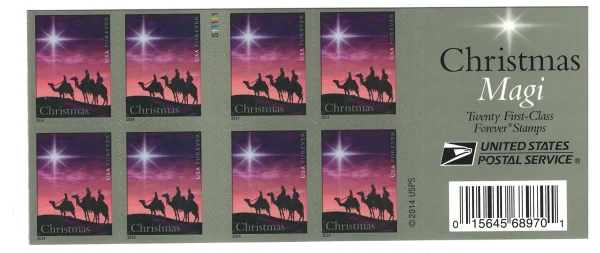 2014 "Christmas Magi" Forever Stamps 100pcs
