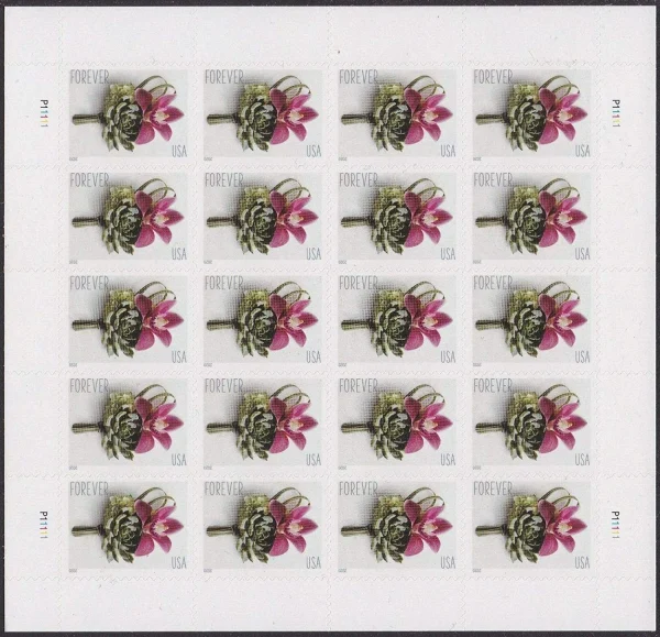 2020 "Contemporary Boutonniere" Forever Stamps 100pcs