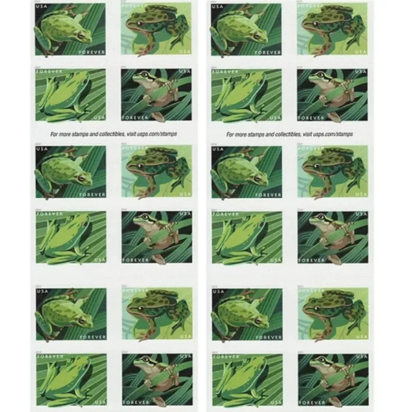 2019 "Frogs" Forever Stamps 100pcs
