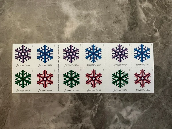 2015 "Geometric Snowflakes" Forever Stamps 100pcs