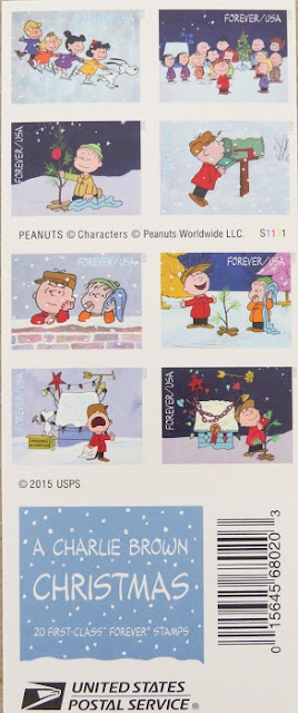 2015 "A Charlie Brown Christmas" Forever Stamps 100pcs