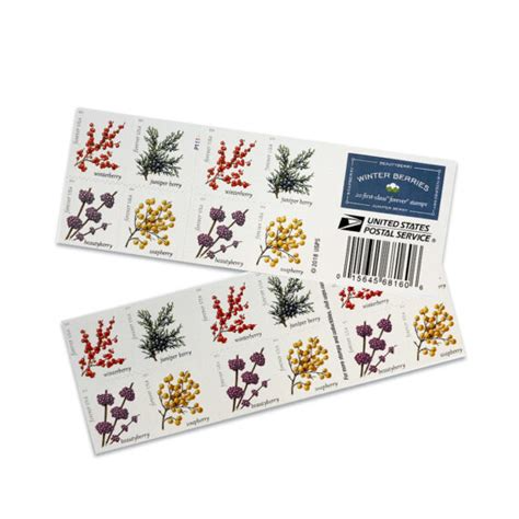 2019 "Winter Berries" Forever Stamps 100pcs