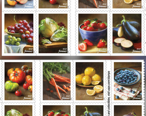 2020 "Fruits and Vegetables" Forever Stamps 100pcs