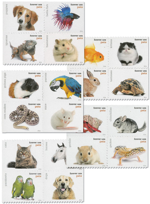 2016 "Pets" Forever Stamps 100pcs