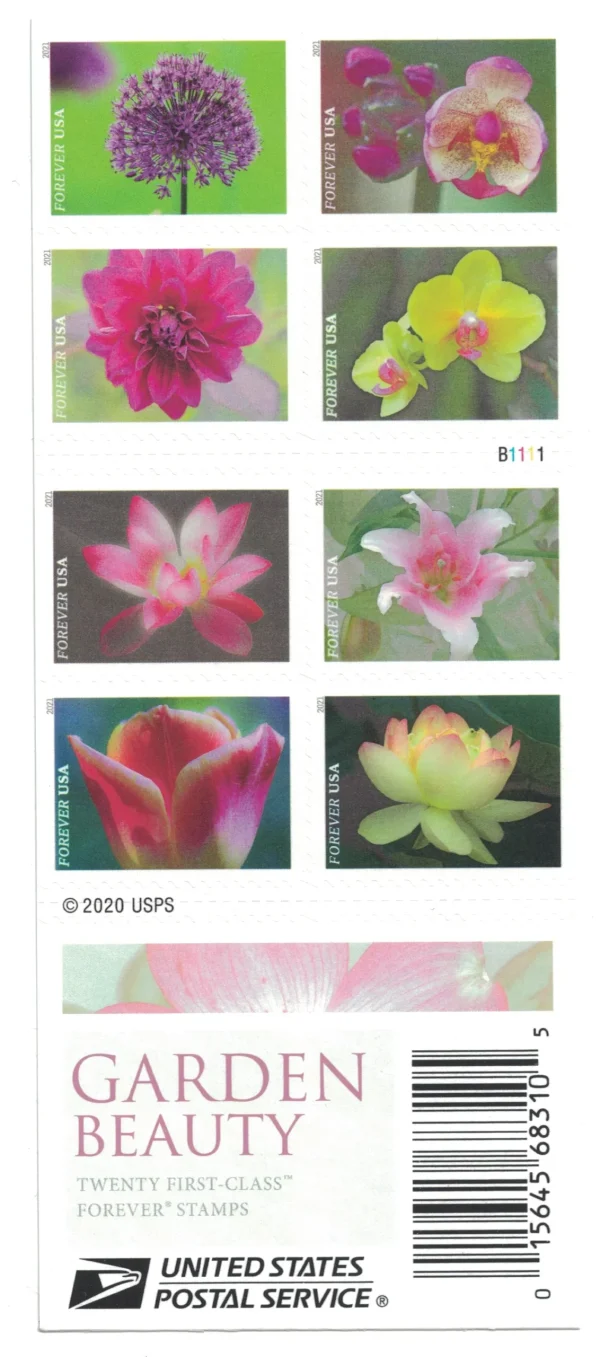 2021 "Garden Beauty" Forever Stamps 100pcs
