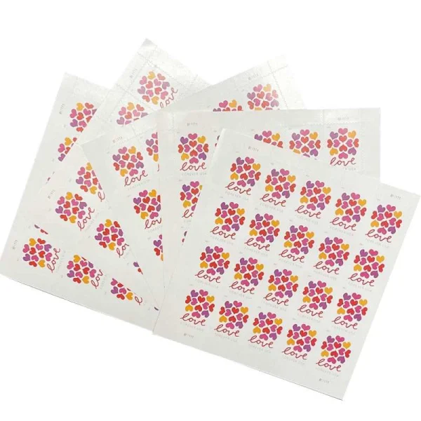 2019 "Hearts Blossom" Forever Stamps 100pcs