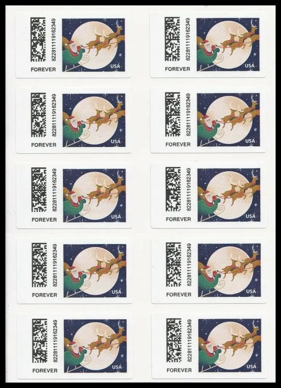 2021 "A Visit from St. Nick" Forever Stamps 100pcs