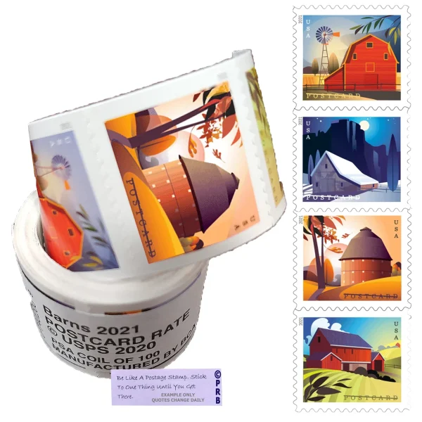 2021 Barns Postcard Rate Stamps 100pcs