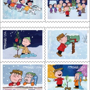 2015 "A Charlie Brown Christmas" Forever Stamps 100pcs