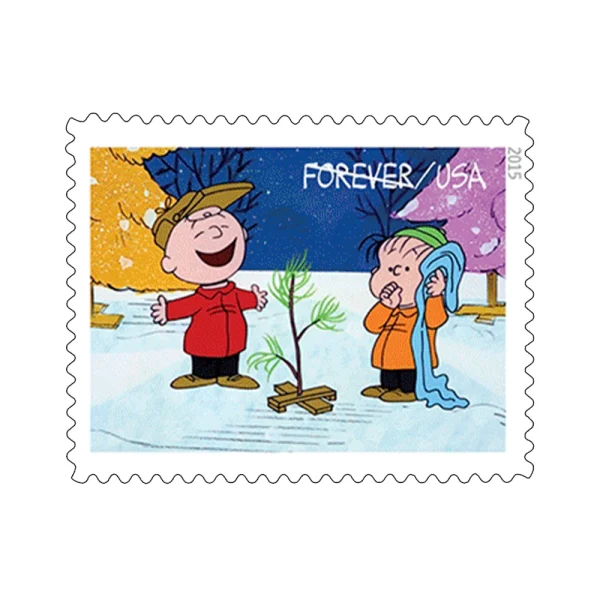2015 "A Charlie Brown Christmas" Forever Stamps 100pcs
