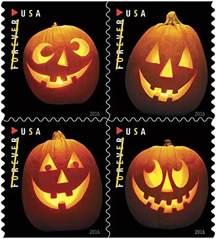 2016 "Jack-O'-Lanterns" Forever Stamps 100pcs