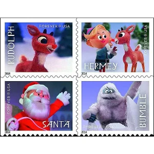 2014 "Rudolph the Red-Nosed Reindeer" Forever Stamps 100pcs