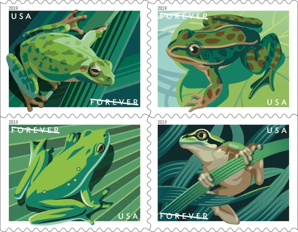 2019 "Frogs" Forever Stamps 100pcs