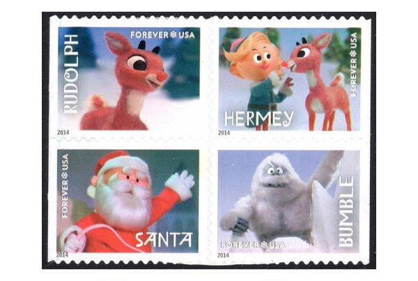 2014 "Rudolph the Red-Nosed Reindeer" Forever Stamps 100pcs