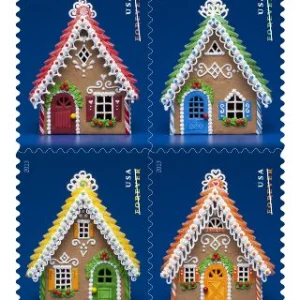 2013 "Gingerbread Houses" Forever Stamps 100pcs
