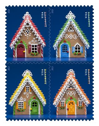 2013 "Gingerbread Houses" Forever Stamps 100pcs