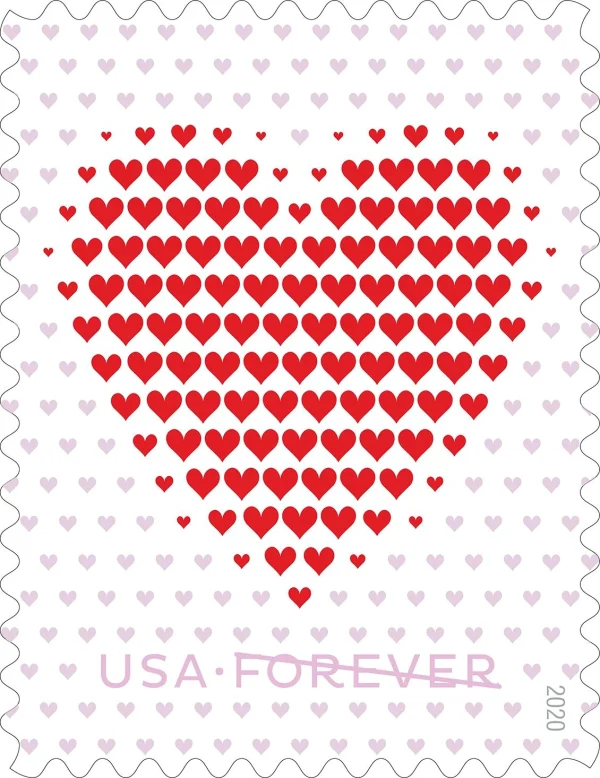 2020 “Made of Hearts” Forever Stamps 100pcs