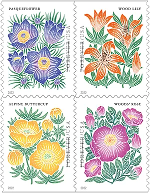 2022 "Mountain Flora" Forever Stamps 100pcs
